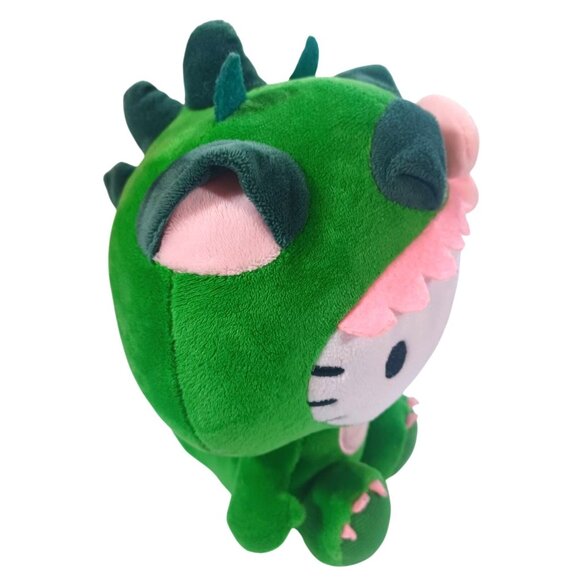 Hello Kitty Plush In Green Dinosaur Costume With Pink Bow & Tags - Picture 5 of 5